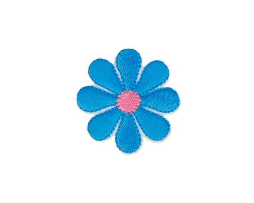 1580I цветок синий 3,5*3,5см
