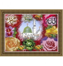 208К Мечеть в цветах 24х19 см