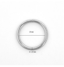 20 мм кольцо металлическое никель