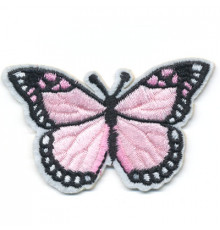 2502 бабочка св.розовая 7.5х4.6 см