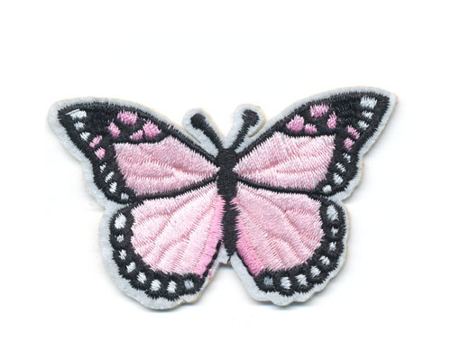 2502 бабочка св.розовая 7.5х4.6 см