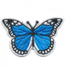 2503 бабочка синяя 7.5х4.6 см