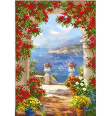 4156 Цветы средиземноморья 37х49