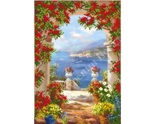 4156 Цветы средиземноморья 37х49