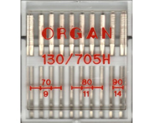 Иглы для быт.машин ORGAN №70-90-10шт ассорти