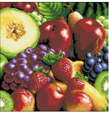 Н-010 Натюрморт с фруктами 41х41 см
