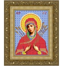 414-ДМ Пресвятая Богородица Семистрельная 14*19 набор со стразами