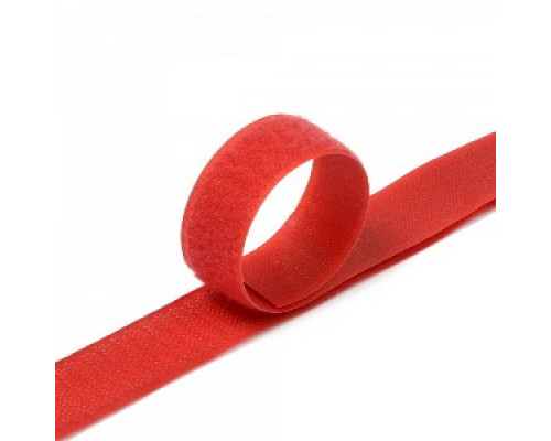 Красная лента-контакт 25мм-25м