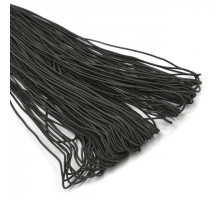 черная шляпная резинка (шнур эластичный круглый) 1,5мм