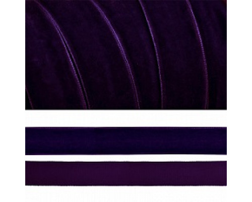 2059 тем.фиолетовый лента бархатная 20мм-20м