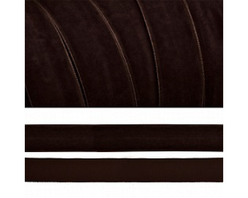 2072 коричневый лента бархатная 20мм-20м