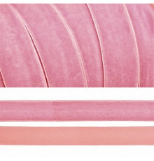 2075 розовый лента бархатная 20мм-20м