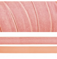 2076 грязно-розовая лента бархатная 20мм-20м